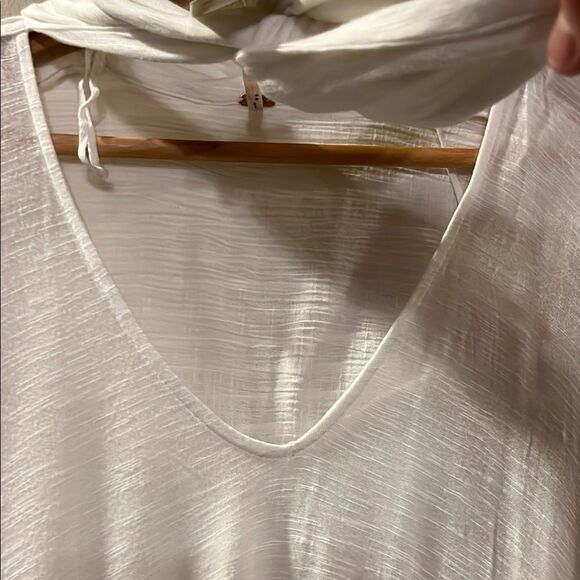 Free People White Flowing Blouse - Picture 7 of 12